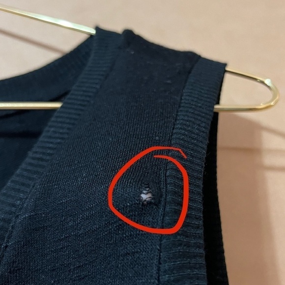 Paige | Sage Midi Tank Dress Stretch Knit Popover V-Neck Black Size XL - Picture 5 of 12